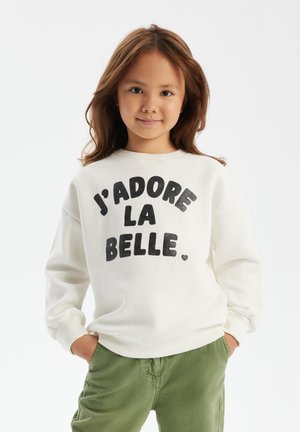 MINOTI CREW NECK WITH PRINT - Pusa - off white