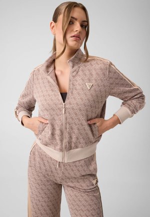 Guess, 4G ALLOVER JACQUARD FULL ZIP J - Sweat zippé - g rhombus buffy jac