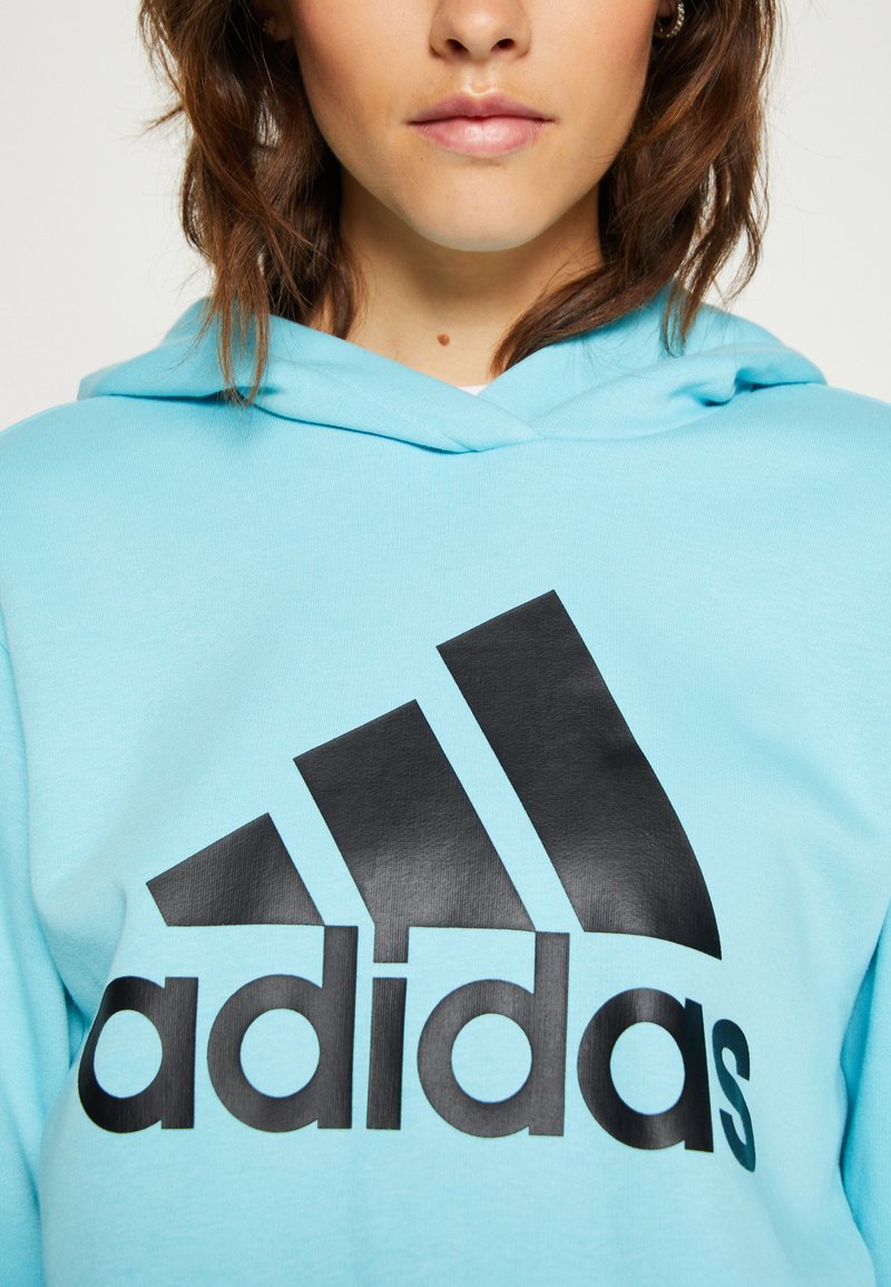 Adidas linear metallic logo hoodie Clearance