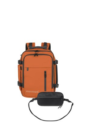 ERWEITERBARER -MIT REISEPASS BRUSTTASCHE SET - Tagesrucksack - orange
