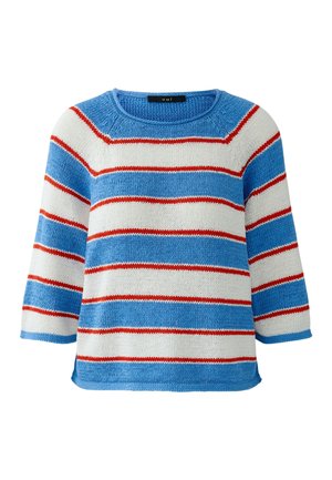 Oui, PULLOVER - Strickpullover - lt blue red