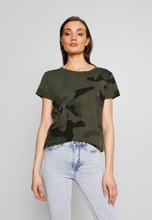 ALLOVER TOP - Print T-shirt - green