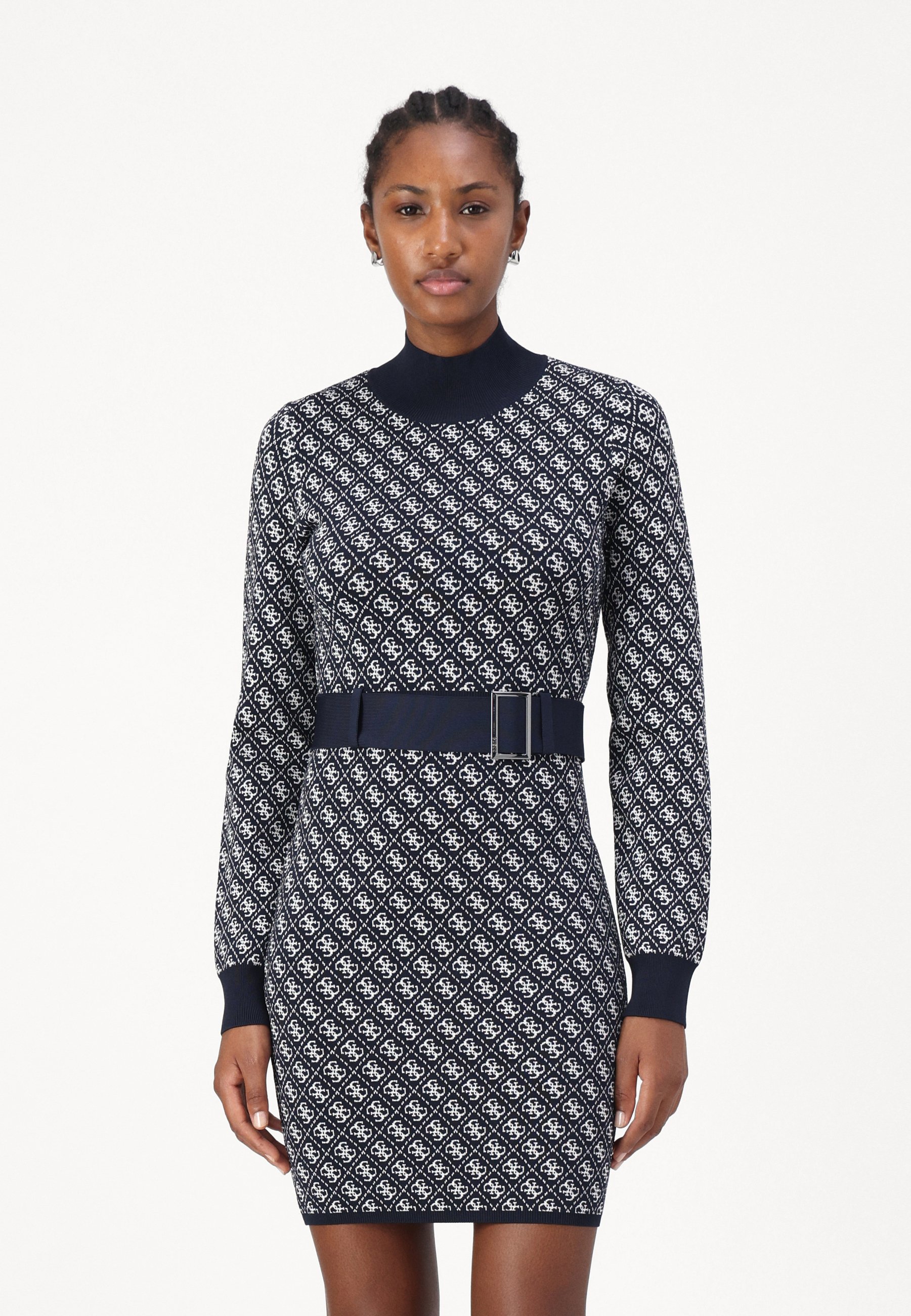 white christmas dresses Time After Time Blue Toile Mini Dress