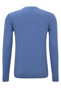 TOM TAILOR V NECK  - Pulóver - mid blue melange