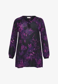 Vybrané, black purple painted flower