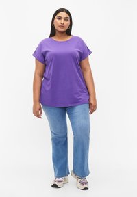 Zizzi - SHORT SLEEVED BLEND - Jednoduché tričko - ultra violet Miniatura obrázku 1