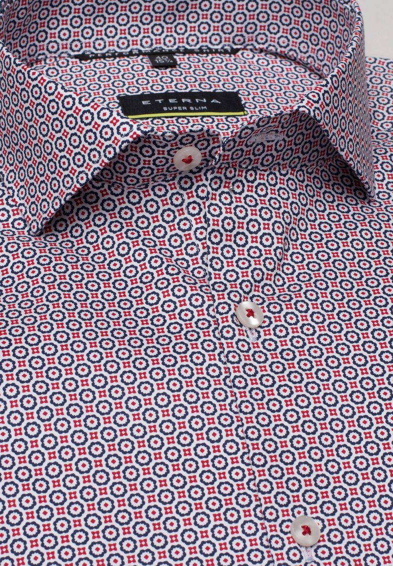 Herren Freizeithemden | Eterna LANGARM STRETCH Hemd rot blau/rot - QE53281 Herren Freizeithemden | Eterna LANGARM STRETCH Hemd rot blau/rot - QE53281