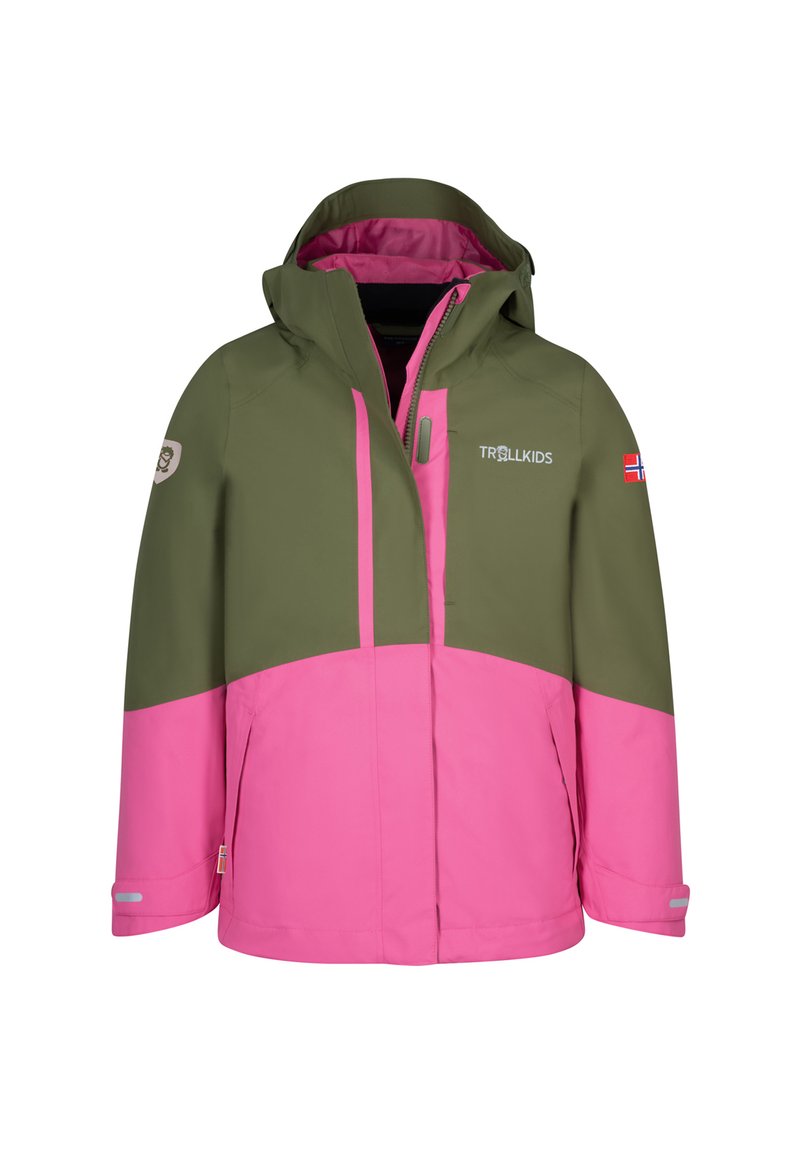 Trollkids Hardshell-jas olijfgroen