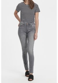 ICHI Vaqueros pitillo - light grey