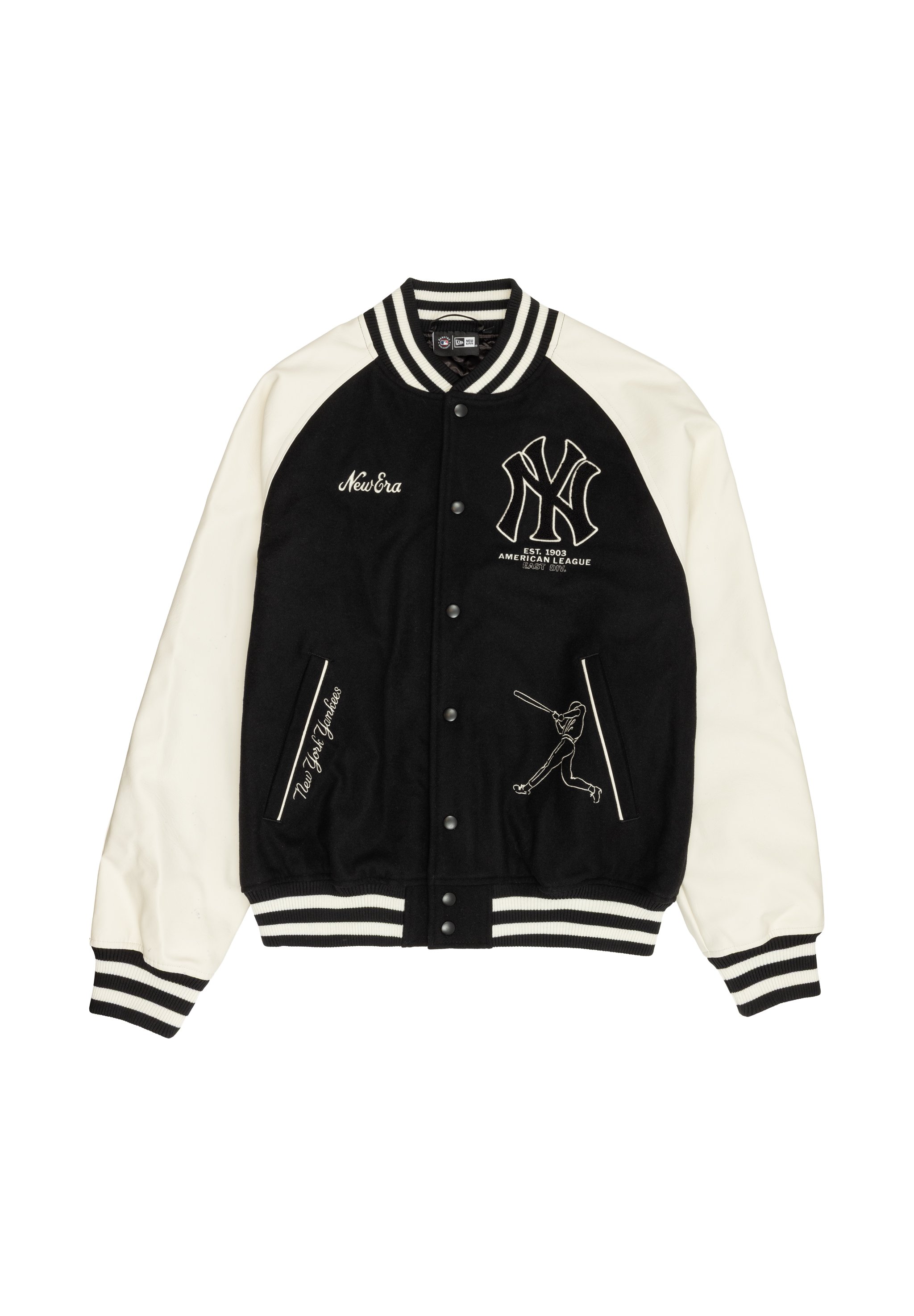 New Era VARSITY JACKET - Geacă bomber - new york yankees blk/negru