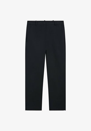 Massimo Dutti, STRAIGHT STRETCH PANTS - Stoffhose - mottled dark blue