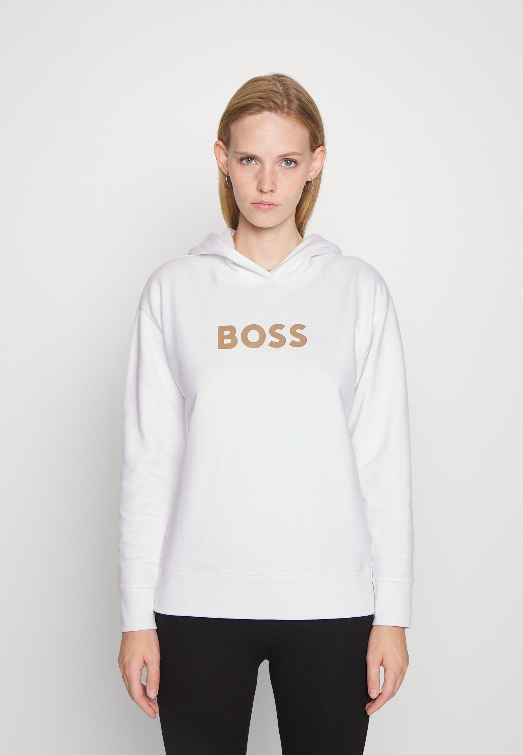 Clothing Oversized Hoodie Hugo Boss Sweatshirt Damen Sale BOSS EDELIGHT  Hoodie White