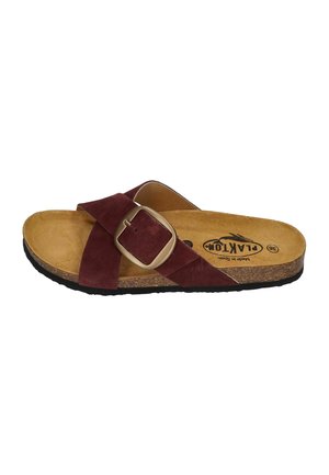 PLAKTON, PLAKTON DAMEN PANTOLETTEN BRAMMA 185690 GRANATE - Mules - granate