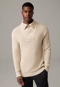 Strellson TROYER ARTEM - Strickpullover - hellbeige