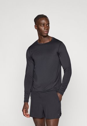 FITTED LONG SLEEVE LIGHT WEIGHT TOP - Langarmshirt - black