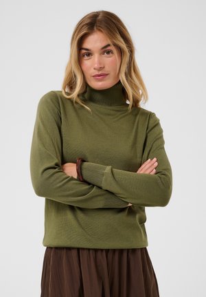 Saint Tropez, J2046, MILASZ ROLLNECK - Pullover - four leaf clover melange