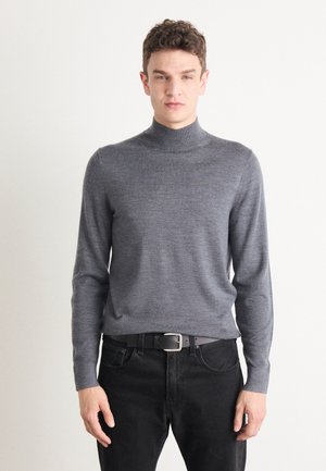 MOCK NECK SWEATER - Maglione - dark grey heather