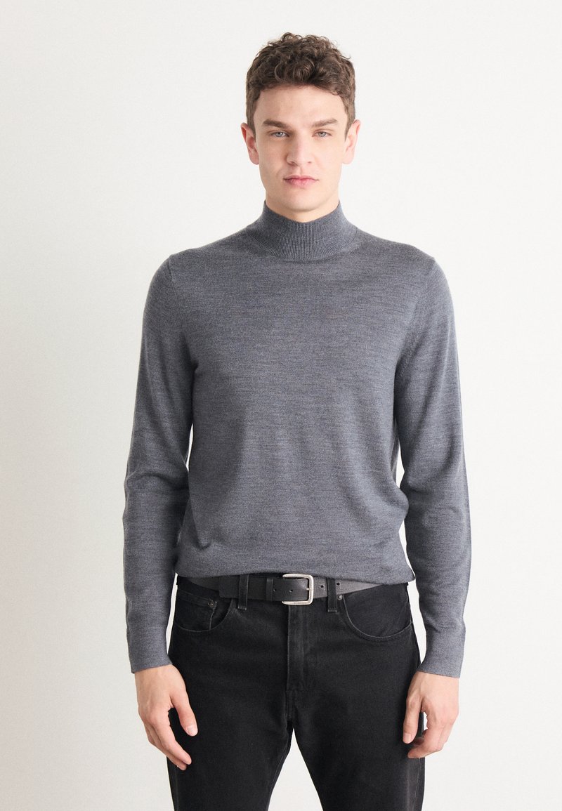 Calvin Klein MOCK NECK SWEATER - Maglione - dark grey heather