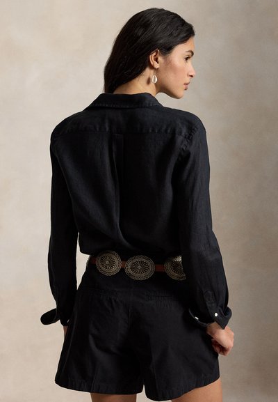 Polo Ralph Lauren CLASSIC LONG SLEEVE BUTTON FRONT SHIRT - Blúzka so zapínaním na gombíky - black