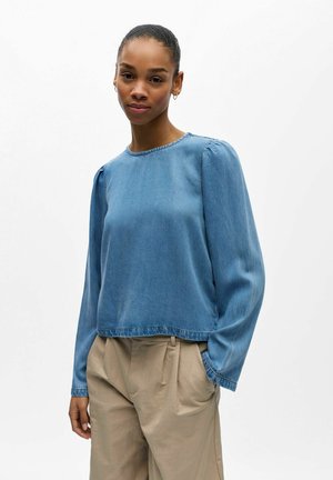 Bluse - medium blue denim