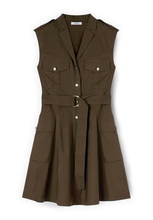 Motivi, VESTITO CHEMISIER CON CINTURA - Paitamekko - verde militare