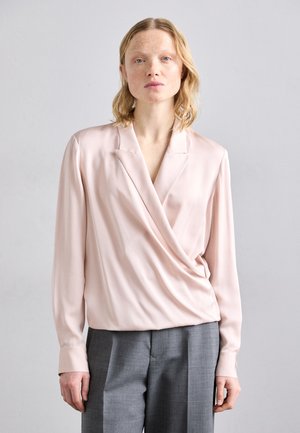 LAPEL WRAP - Bluse - blush