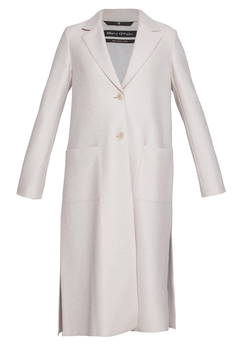 Klassischer Mantel Marco Polo Mantel Beige Wolle Beige Marco Polo