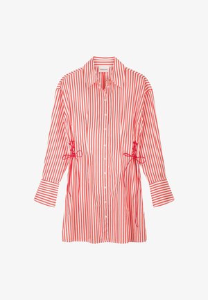 Fabienne Chapot, COLETTA RED SHIRT STRIPE DRESS - Blousejurk - cream white
