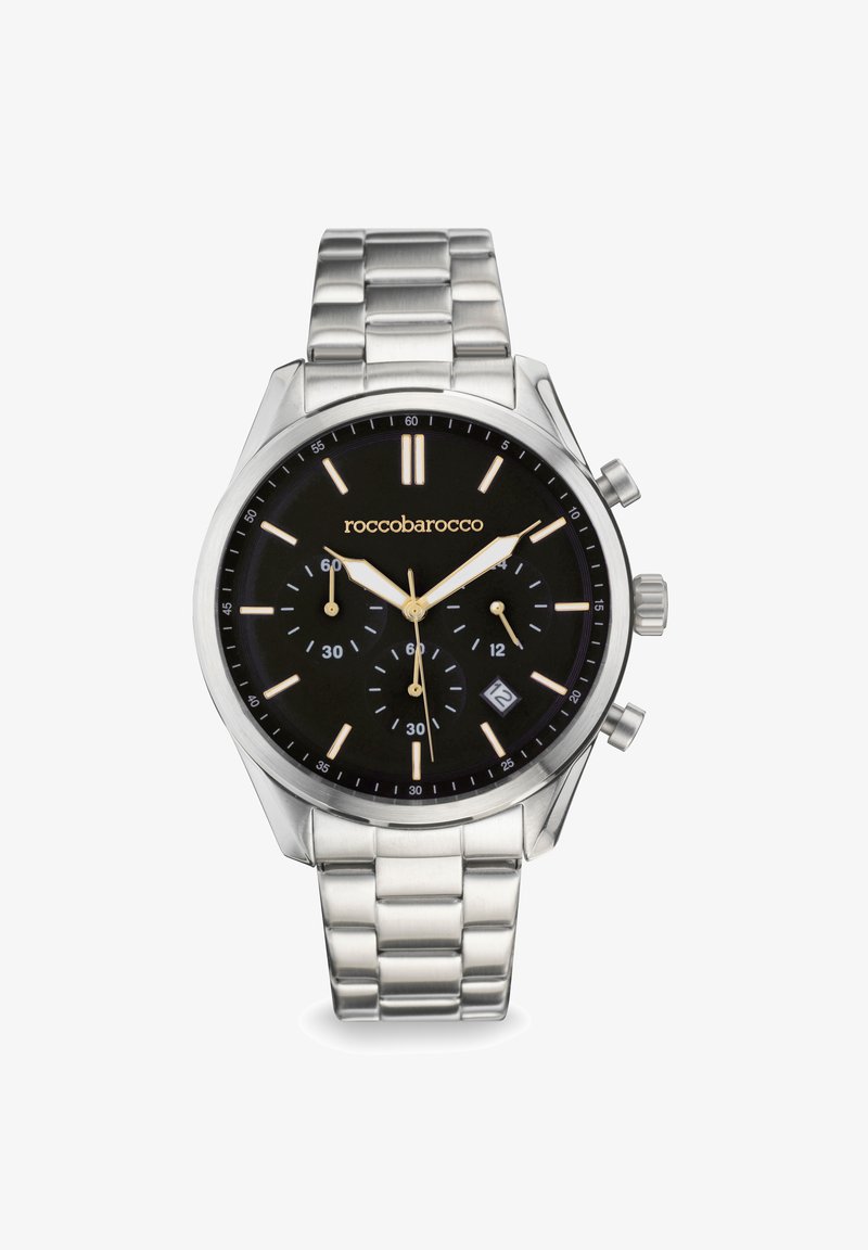 Roccobarocco URBAN - Ura kronograf - black and silver coloured