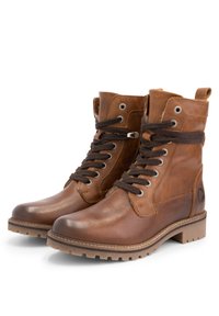 Travelin Snörstövlar - cognac