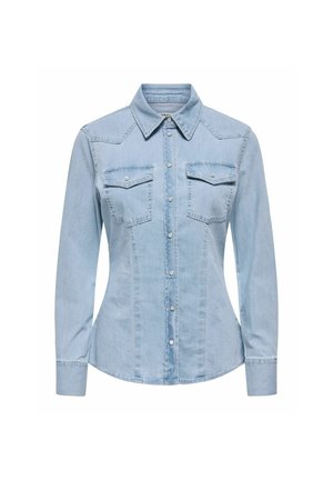 ONLY, ONLOLIVIA L/S FITTED DNM SHIRT DNM QYT - Chemisier - light blue denim