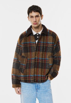 CHECKED COLLAR - Jas - brown