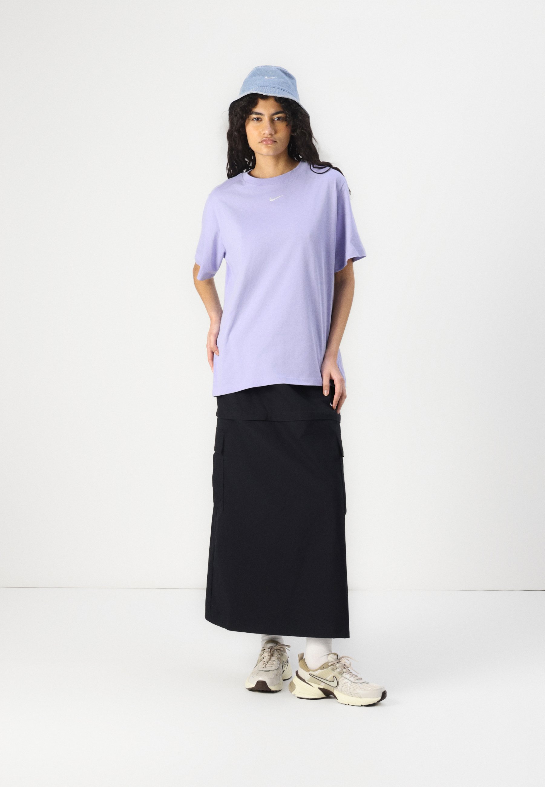 売れ筋商品|||ナイキ Tシャツ レディース トップス CLUB TEE - Print T-shirt - lilac ice NIKE Print T-shirt SIZE L ナイキ ロゴ プリントTシャツ【3000