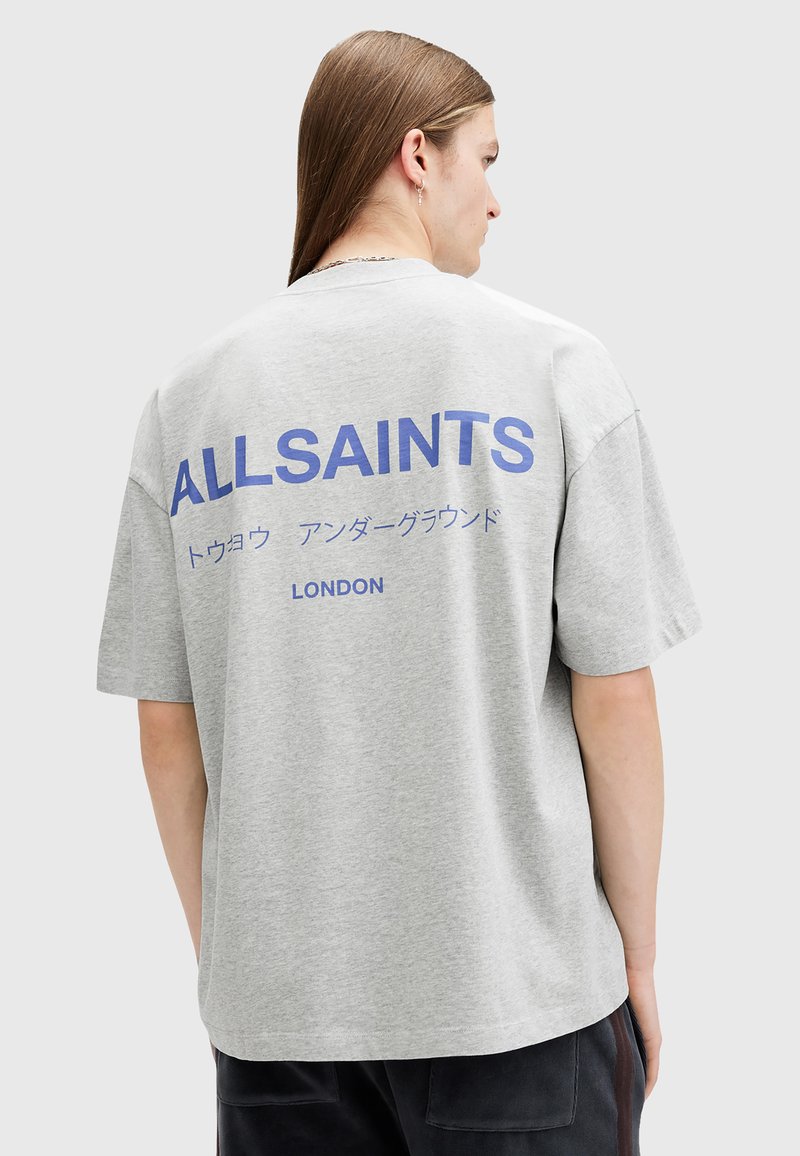 AllSaints - UNDERGROUND CREW - Print T-shirt - grey marl, Enlarge