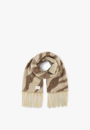 TOM TAILOR DENIM, TOM TAILOR DENIM ACCESSOIRE COSY SCHAL MIT MUSTER - Écharpe - brown beige zebra print
