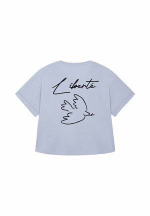 LIBERTE BACK PRINT  - T-shirt con stampa - light blue