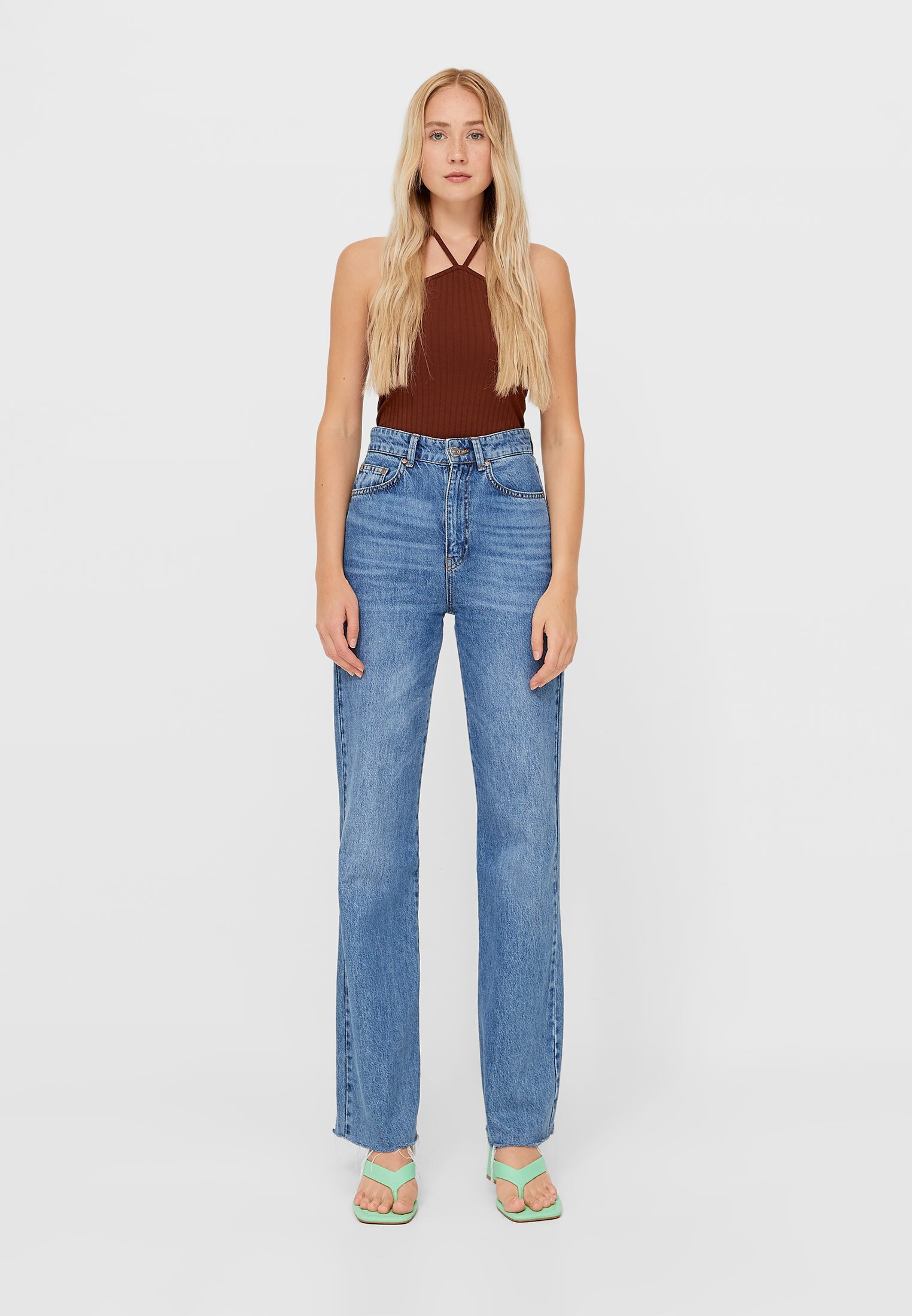 Stradivarius Jeans a sigaretta - blue denim/blu denim - Zalando.it