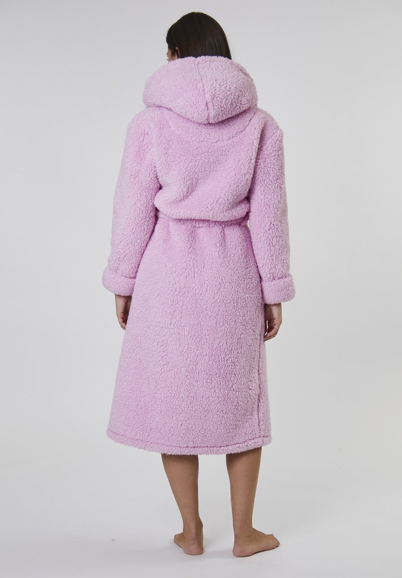 Loungeable HOODED MIDAXI CHUNKY - Dressing gown - pink - Zalando