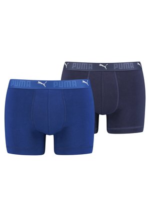 Pack de 2 slips boxer bracelet couleur pour hommes Puma, bleu/marine