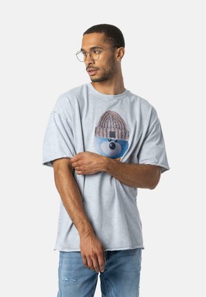 VILFREDO - Print T-shirt - light grey