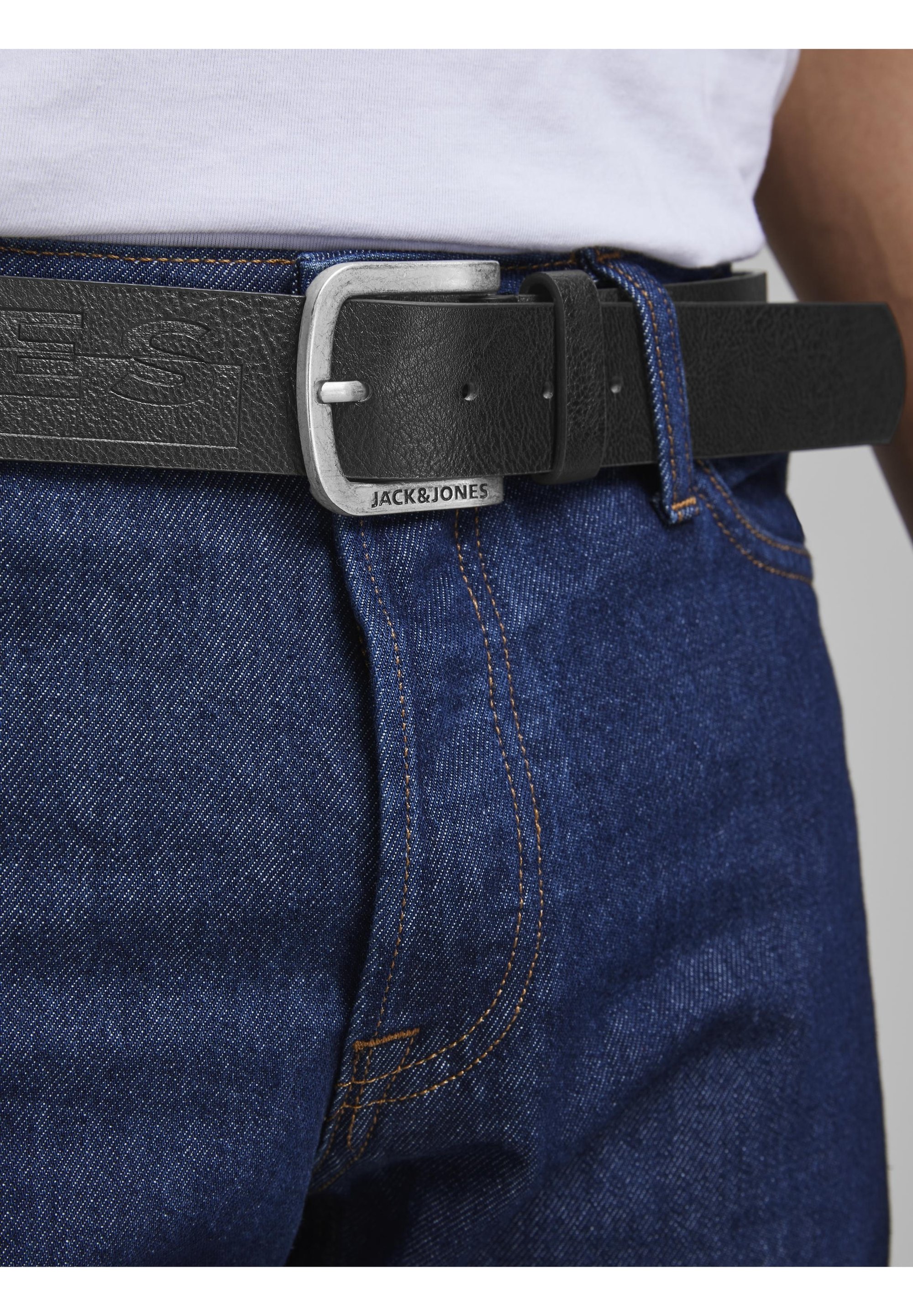 JACK & JONES Casual leren riem Klassieke lederen riem met gaatjes