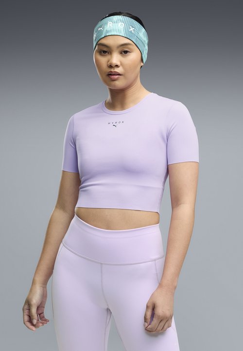 PUMA W X HYROX PWRMODE CROP TEE - Sports T-shirt - light lavender — foto 2