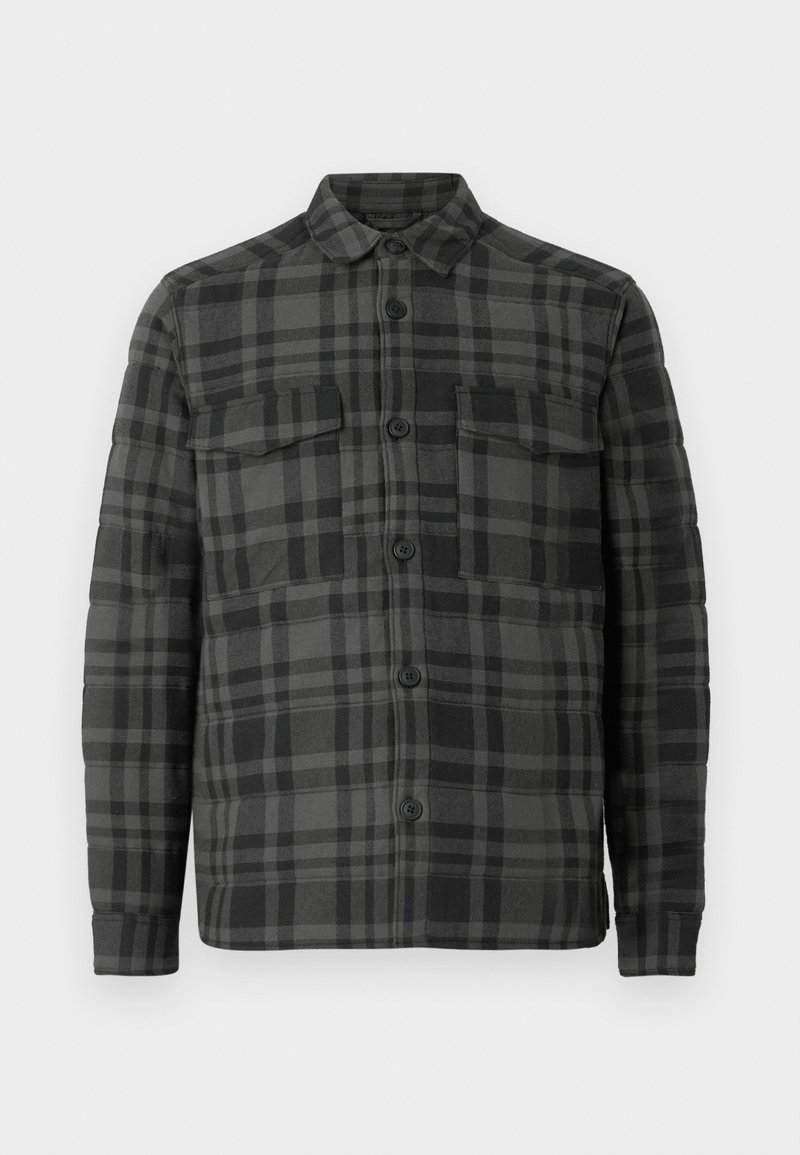 Only & Sons ONSGUDMUND CHECK SHACKET - Allvädersjacka - jet black/svart ...