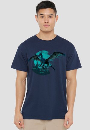 Cotton Soul, HARRY POTTER THESTRAL FLIES OVER HOGWARTS - T-Shirt print - dark blue