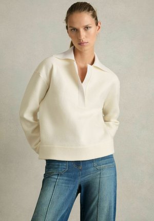 AMY OPEN-PLACKET - Pitkähihainen paita - cream