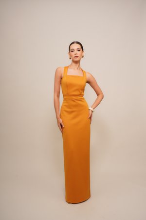 WAL G. HANA HALTER NECK MAXI​ - Pidulikud riided - mango