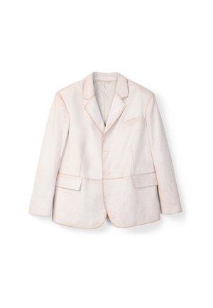 Giacca di pelle - rot weiß