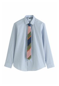 Unselected, blue stripe pink stripe tie