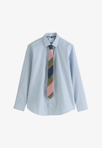 Unselected, blue stripe pink stripe tie