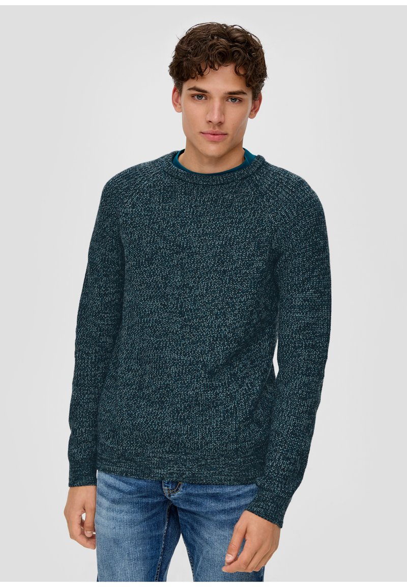 QS MIT RAGLANÄRMEL - Strickpullover - petrol